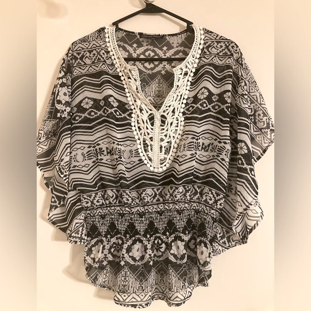 Women’s poncho blouse